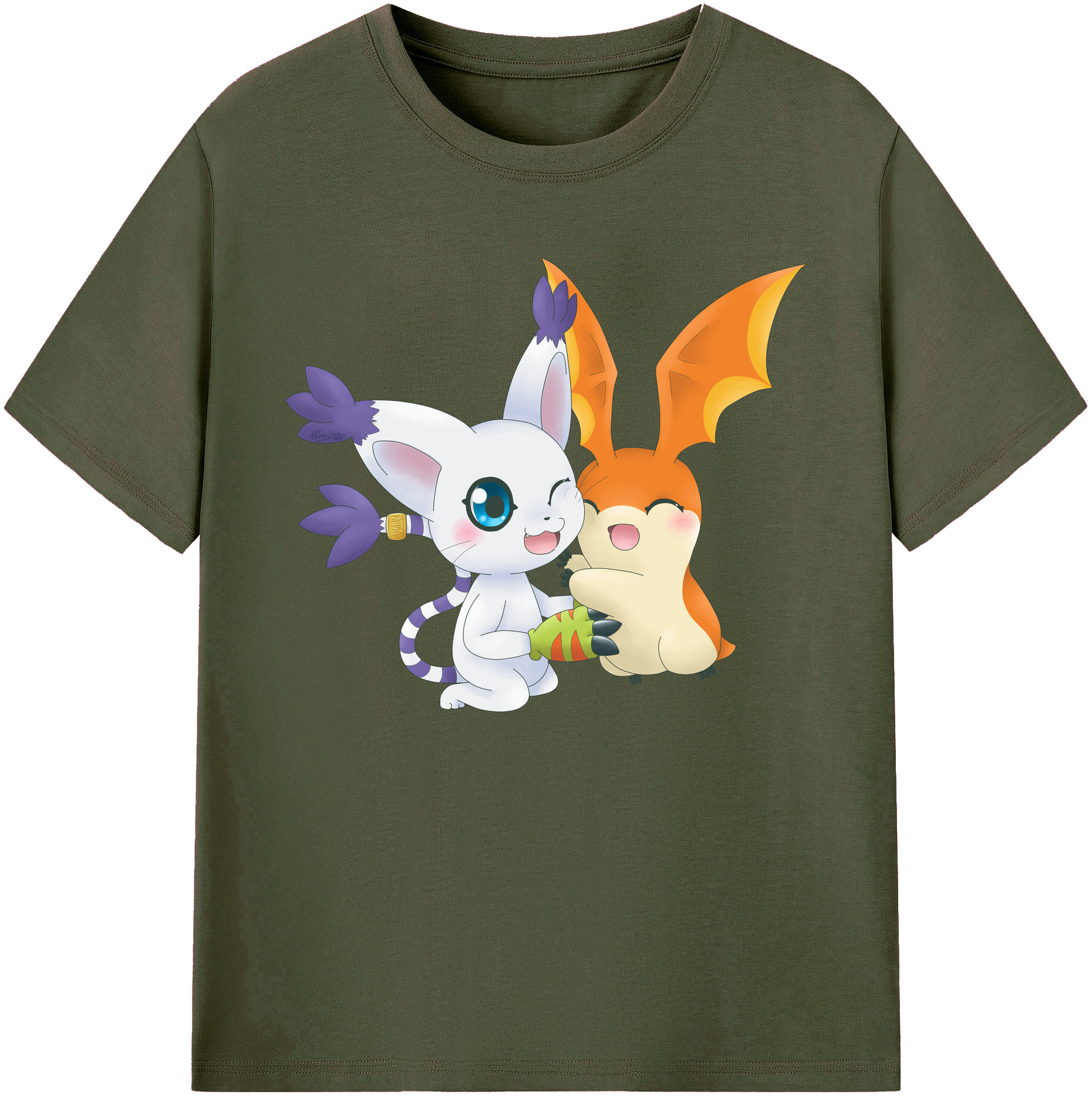 （画像用） Digimon デジタルモンスター/デジモン 綿100％ メンズ半袖Tシャツ｜肌触りやわらか＆通気性